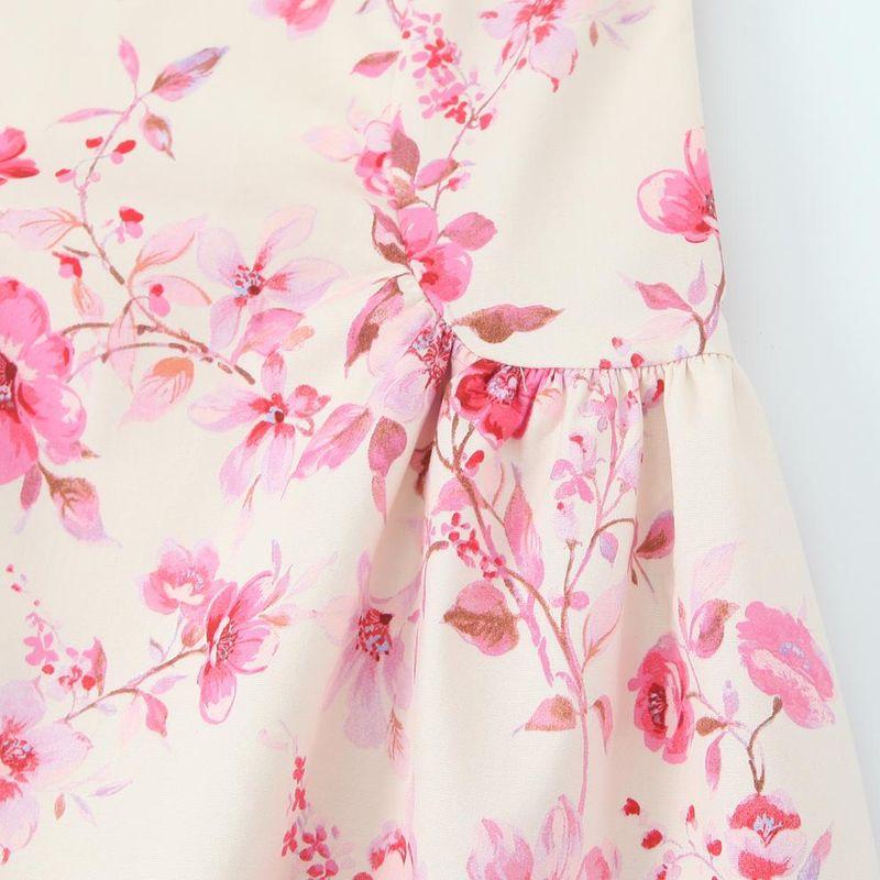 Kaslead New Arrival Women's Clothing Fashion Style Poplin Flower Print Jumpsuit Dress 2542026