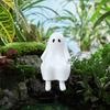 Sitting Ghost Figurine Halloween Ghost Statue for Indoor Planter Bookshelf Desk Ghost Ornament Cabinet Decoration