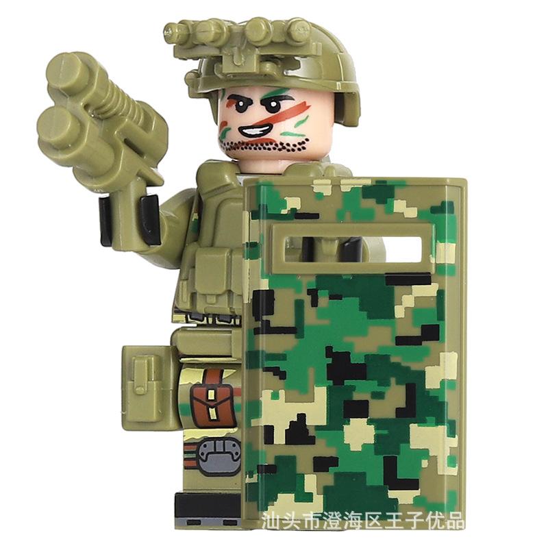 Ninja Warrior Superhero Doll With Weapon Single Building Block Assembly Toy