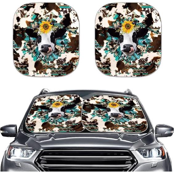 Mushroom Car Windshield Sunshade Daisy Flower Dragonfly Butterfly Mushroom Auto Front Sun Shades Foldable Sunlight Protection Visor Universal Vehicle