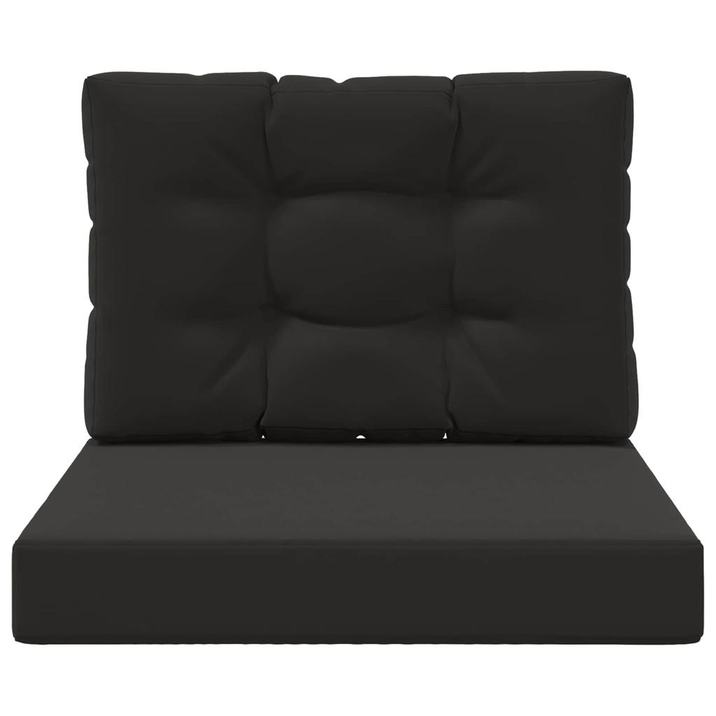 Outdoor Sofa Cushion 2 Pcs Black Polyester