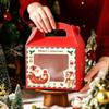 5pcs Portable Handle Holiday Gift Packaging Box Party Favor Box For Christmas Parties Gift