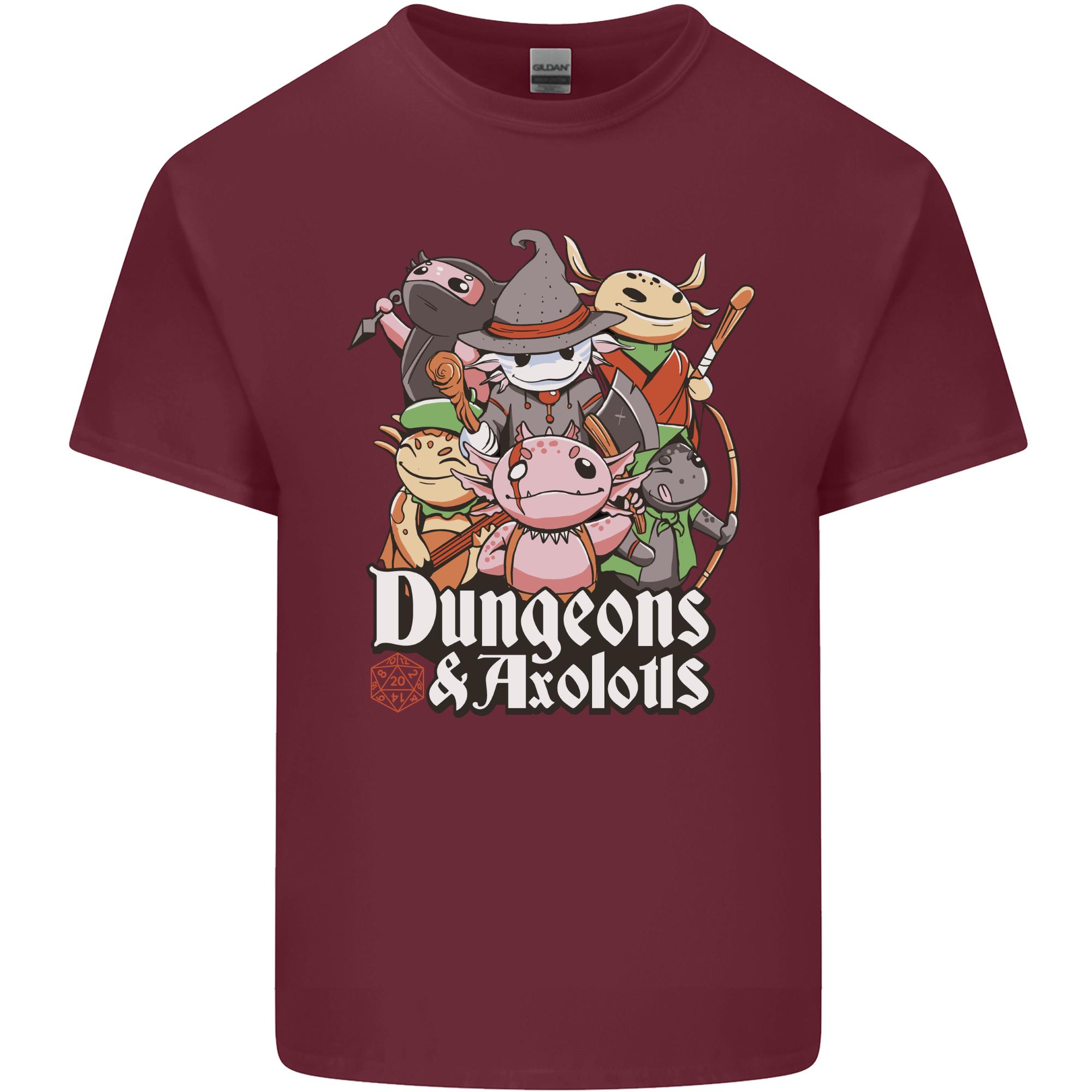 Dungeons Axolotl Role Play Games RPG Unisexs Light Cotton TShirt S