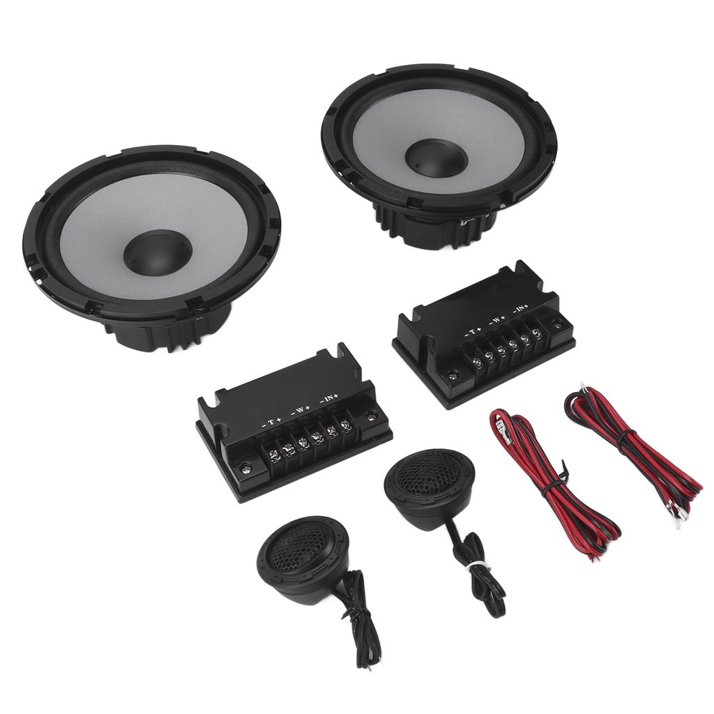 2 st 6,5 tums koaxialhögtalare för bil, universell, fullfrekvens, 4 Ohm, 12V för bilstereo