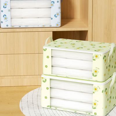 72L Kleidungsaufbewahrungstasche mit Griff Große, halbtransparente Quilt-Finishing-Tasche zur Quilt-Aufbewahrung
