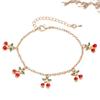 Retro Double-Layer Cherry Bracelet: European & American INS Style with Ancient Chinese Influences