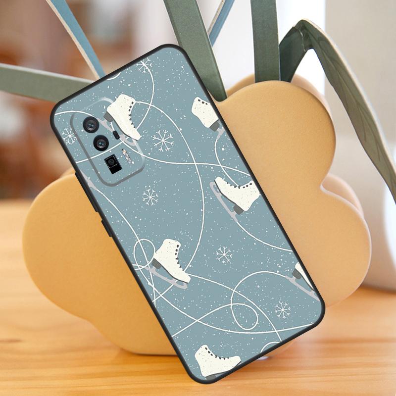 Figure Skating Ice Skating Case For POCO F6 Pro X6 X5 X3 F3 F5 M6 M5s Xiaomi 13T Pro 11T 12T 12 13 Lite 14 Ultra Cover