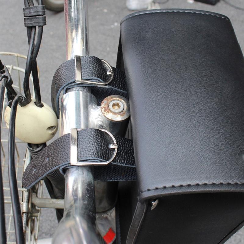 Leather Motorcycle Saddlebags Storage Tool Bag Universal Side Bags Easy Install