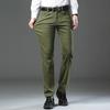 Cotton Men's Stretch Slim Jeans Green Soft Comfortable Casual Straight Denim Pants Trousers Large Size