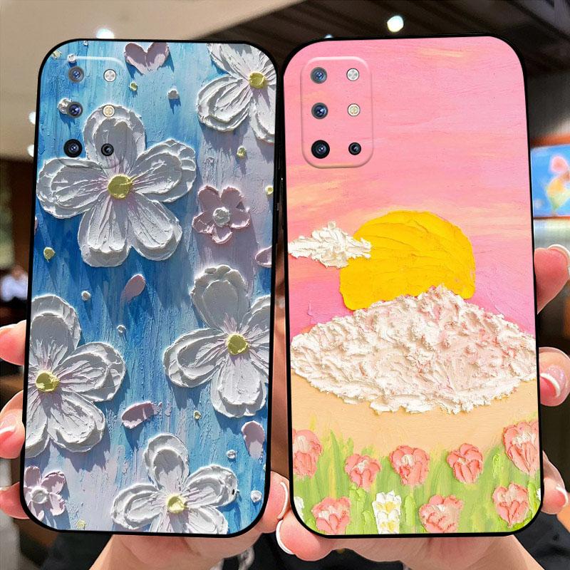 Cases For OnePlus 8T KB2003 Butterflies Soft TPU Silicone Cover For One Plus 8 T Phone Shells KB2000 Black Matte Bumper Coque