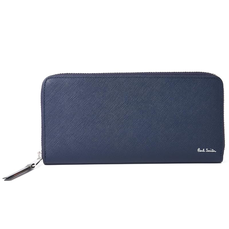 

[Paul Smith] Wrapped wallet long wallet round zipper Comes with care cloth bright stripe puller coin purse cowhide leather leather 813019 P917