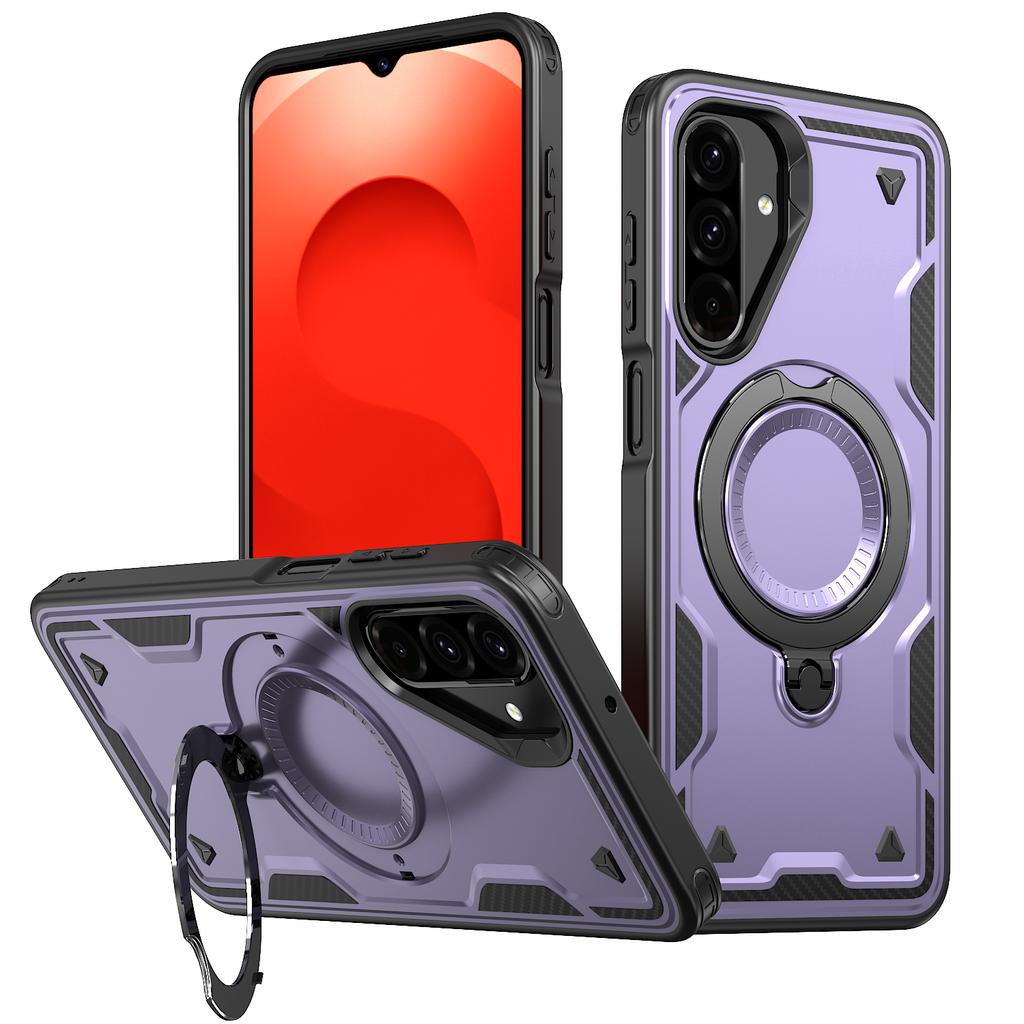 For Samsung Galaxy S25 FE Magnetic Case Military Protection PC + TPU Kickstand Phone Cover