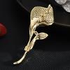 Exquisite Shiny  Tulip Brooches For Women Clothing Coat Jewelry Accessries Gift