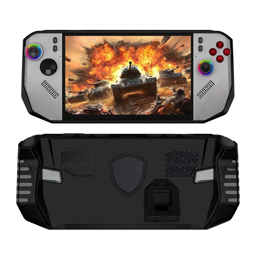 

TPU Кронштейн Док-станция Ударопрочный Чехол-накладка Противоскользящая Защитная Оболочка с Комфортной Подкладкой для MSI CLAW 8 Ryzen Edition 2025 чёрный