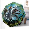 Fantasy Warriors: Epic Battle Scene StickerUmbrella, Portable 3-Fold Compact Umbrella for Men & Women Gift