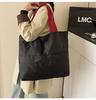 Japanese-Style Foldable Cloud Bag: Portable, Large-Capacity, Waterproof Shoulder & Handheld Grocery Bag with Zipper.