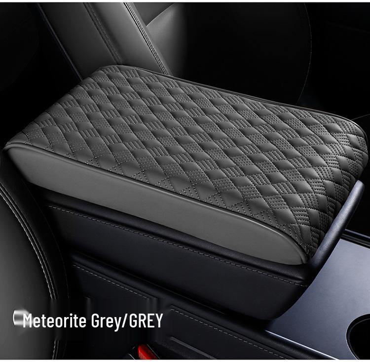 Diamantová Nappa kůže Podložka loketní opěrky do auta - Paměťová pěna, Protiskluzová, Odolná proti opotřebení, Univerzální pro všechna roční období.