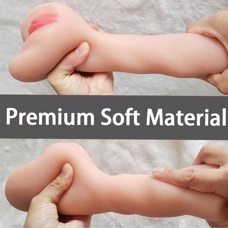 2-in-1 Male Masturbator with Realistic 3D Vagina & Tight Anal Sleeve Portable Penis Stimulator Adult Sex Toys for Men Enhanced Texture,Discreet Design