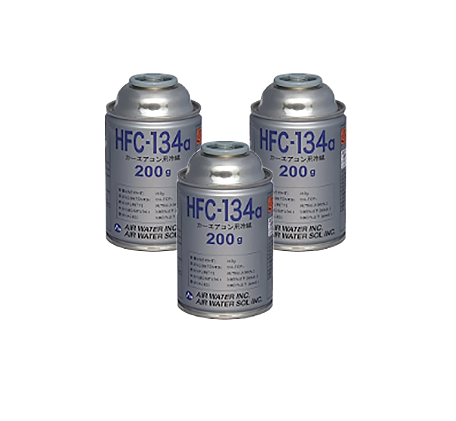 

Air Water Car Air Conditioner Refrigerant (200g) 3 Can Set HFC-134a