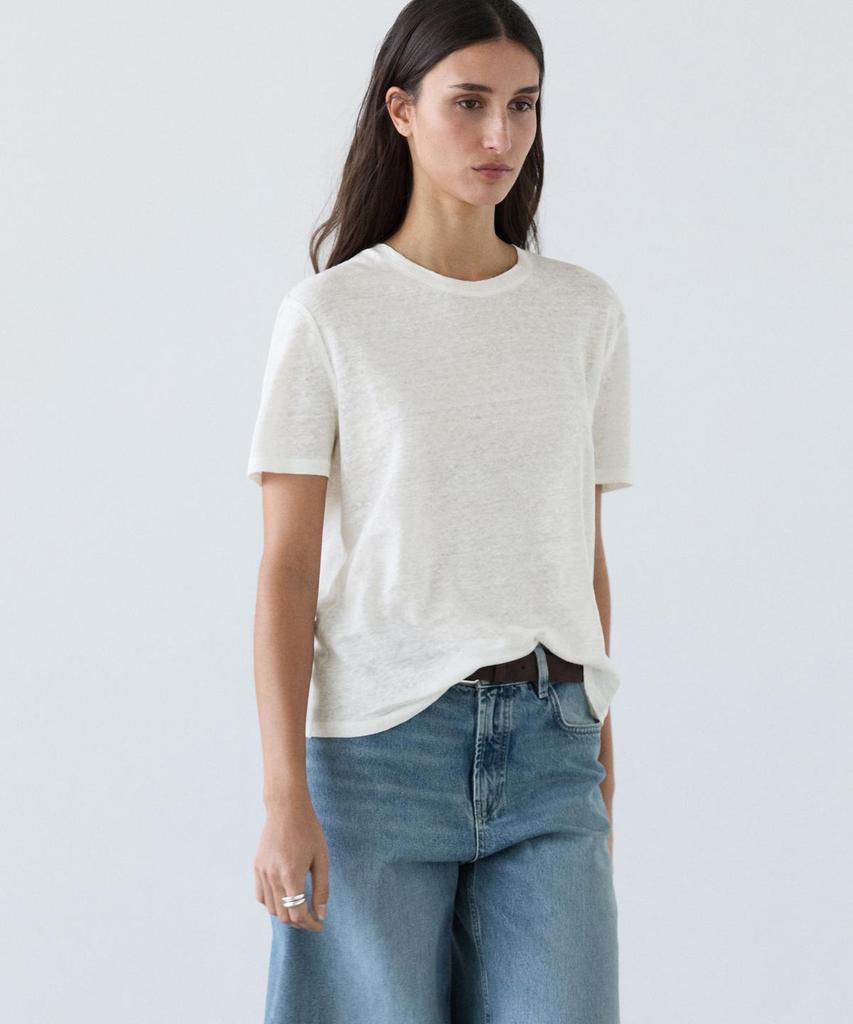 Masimodutti Linen Short Sleeve T-Shirt