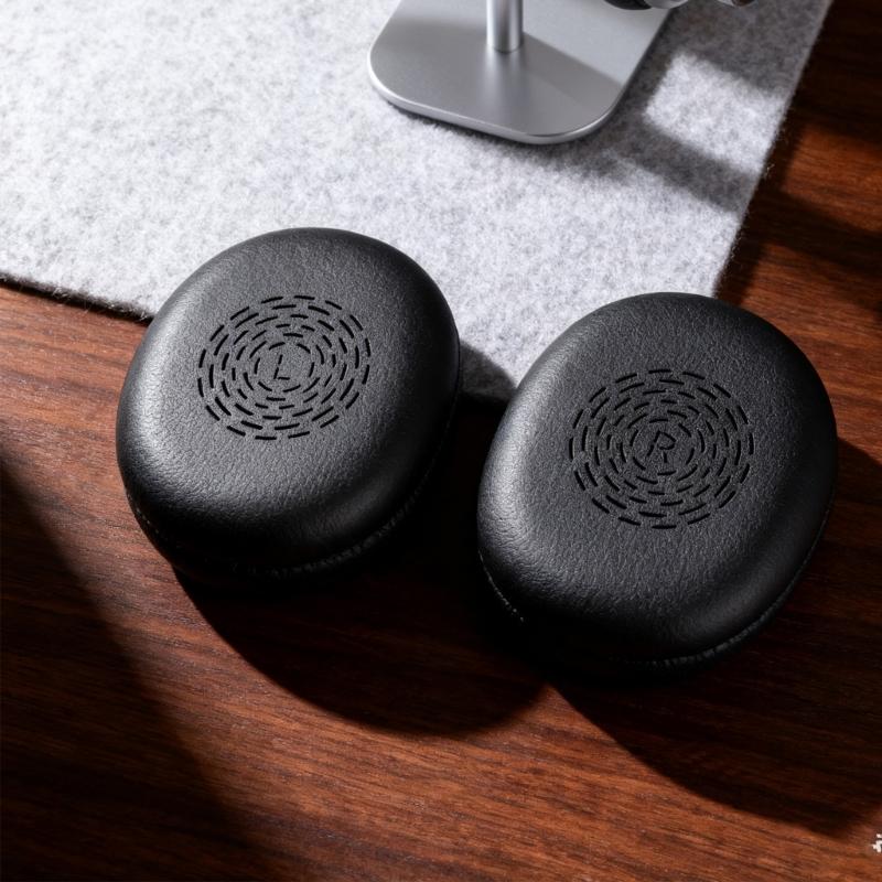 Memory Foam Replacement Ear Cushions with Protein Leather Strong Noise Isolating Ear Pad for Evolve2 65