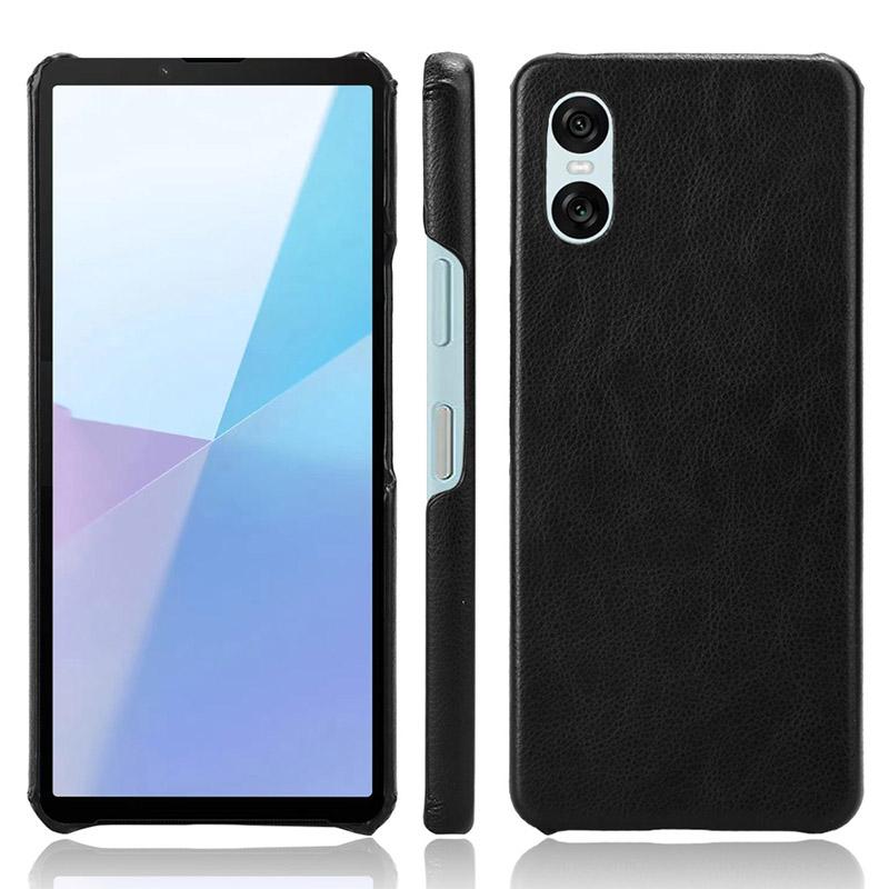 Dla Sony Xperia 10 VI Etui Tekstura liczi PU Skóra Powlekana PC Pokrowiec na telefon