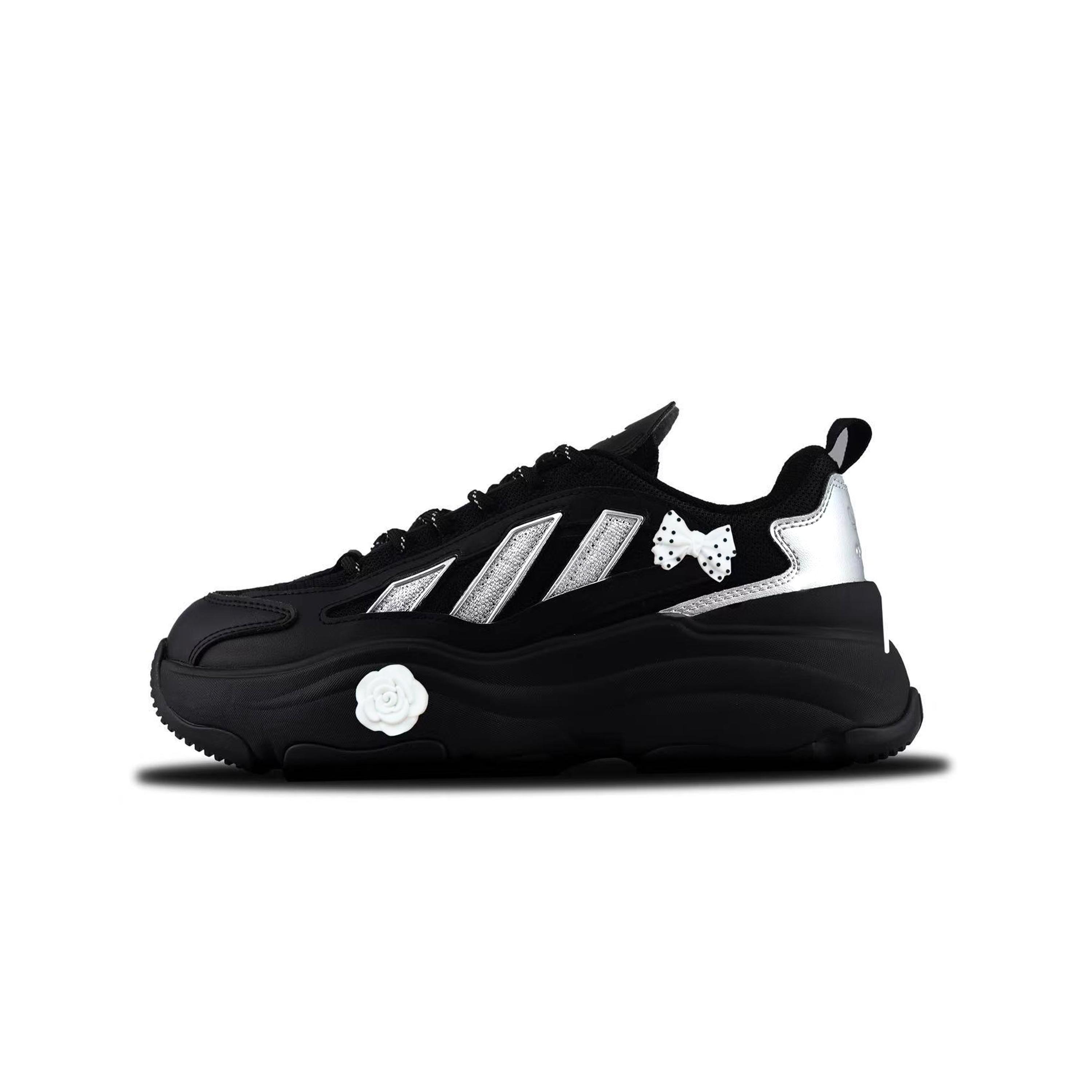 

Adidas Originals OZGAIA Abrasion Resistant Low top Chunky Sneakers Women s Black Silver JQ4110(Team129-) 36⅔