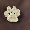 [Vintage Dog Paw Brooch] ESSHPULE Vintage Baroque Style Rhinestone Dog Paw Brooch Pin | Cute Paw Design with Sparkling Accents, Zinc Alloy, Perfect Fo