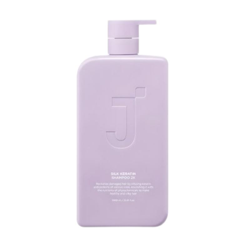 JSOOP Silk Keratin Shampoo 2X 1000ml – Korean Hair Care for Damaged & Dry Hair,Moisturizing Treatment with Silk Protein & Keratin – Sulfate-Free