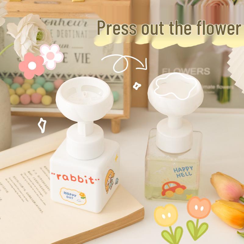 Cute Flower Foaming Soap Dispenser – Refillable Press-Type for Bathroom