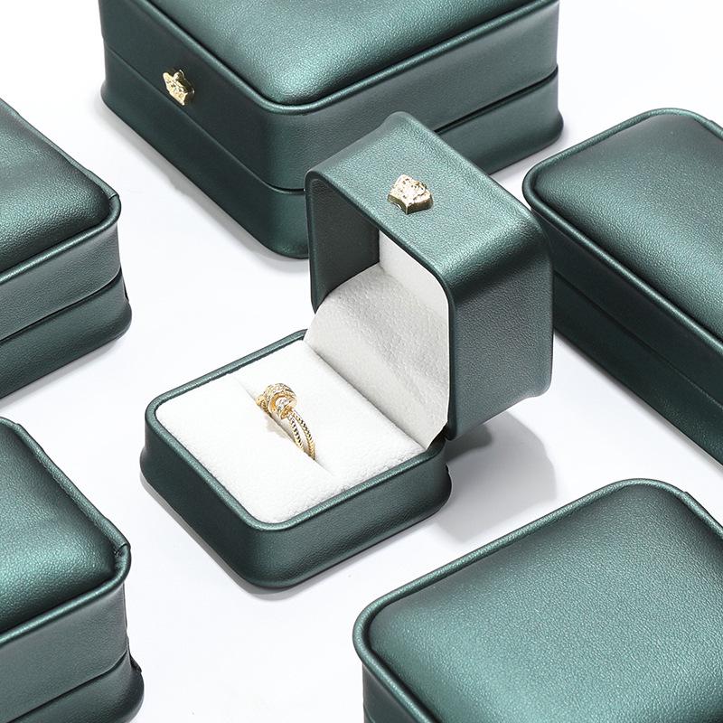 Crown PU Leather Jewelry Box for Rings, Bracelets, Necklaces, and Pendants