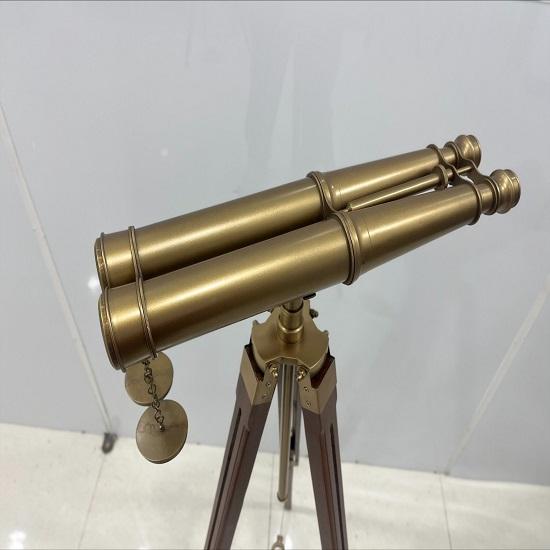 Antique Brass Binocular With Tripod Stand Beautiful Gift Handmade Perfect Marine Items