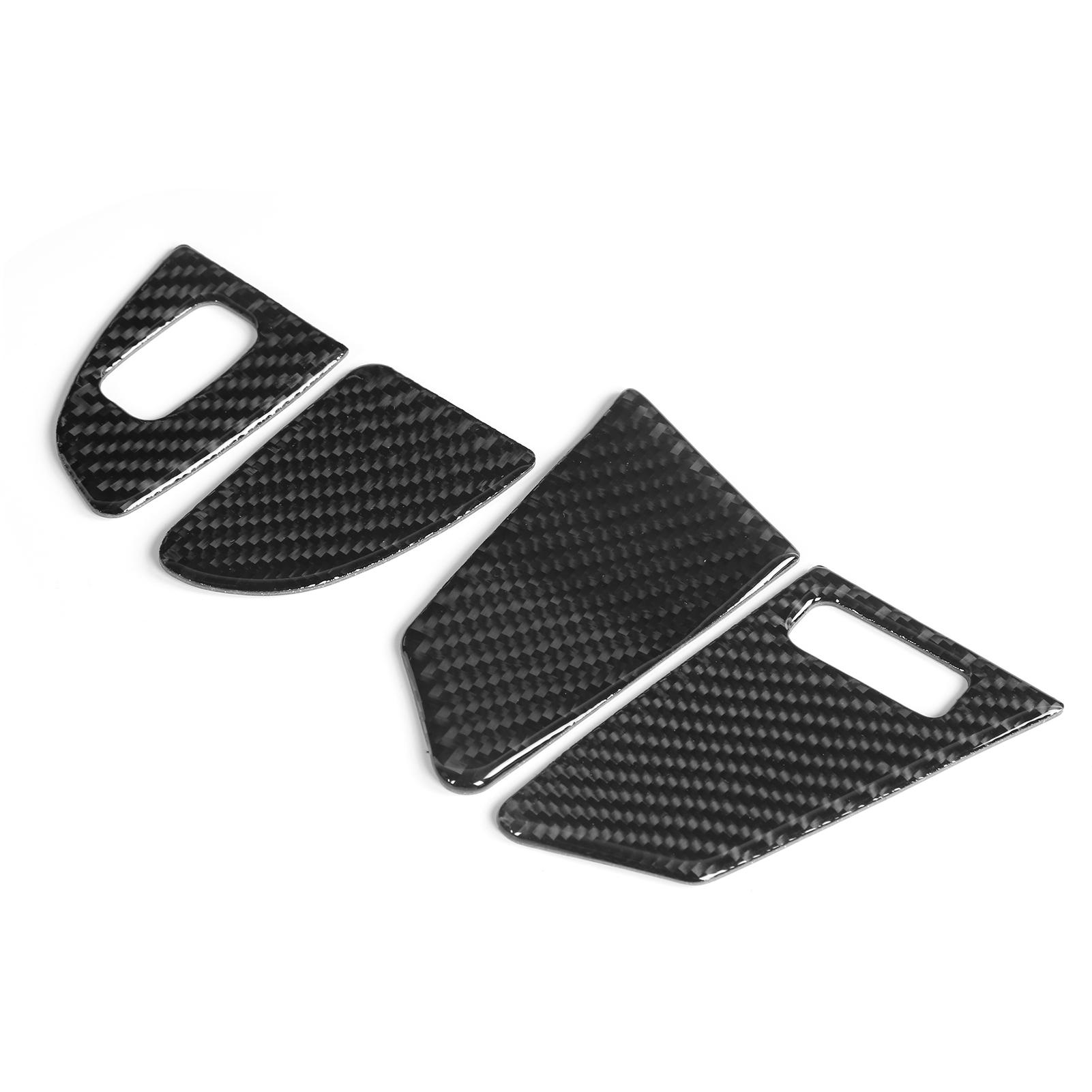 

4pcs Carbon Fiber Door Window Lock Switch Panel Trim Waterproof Fit for V60 S60 LHD