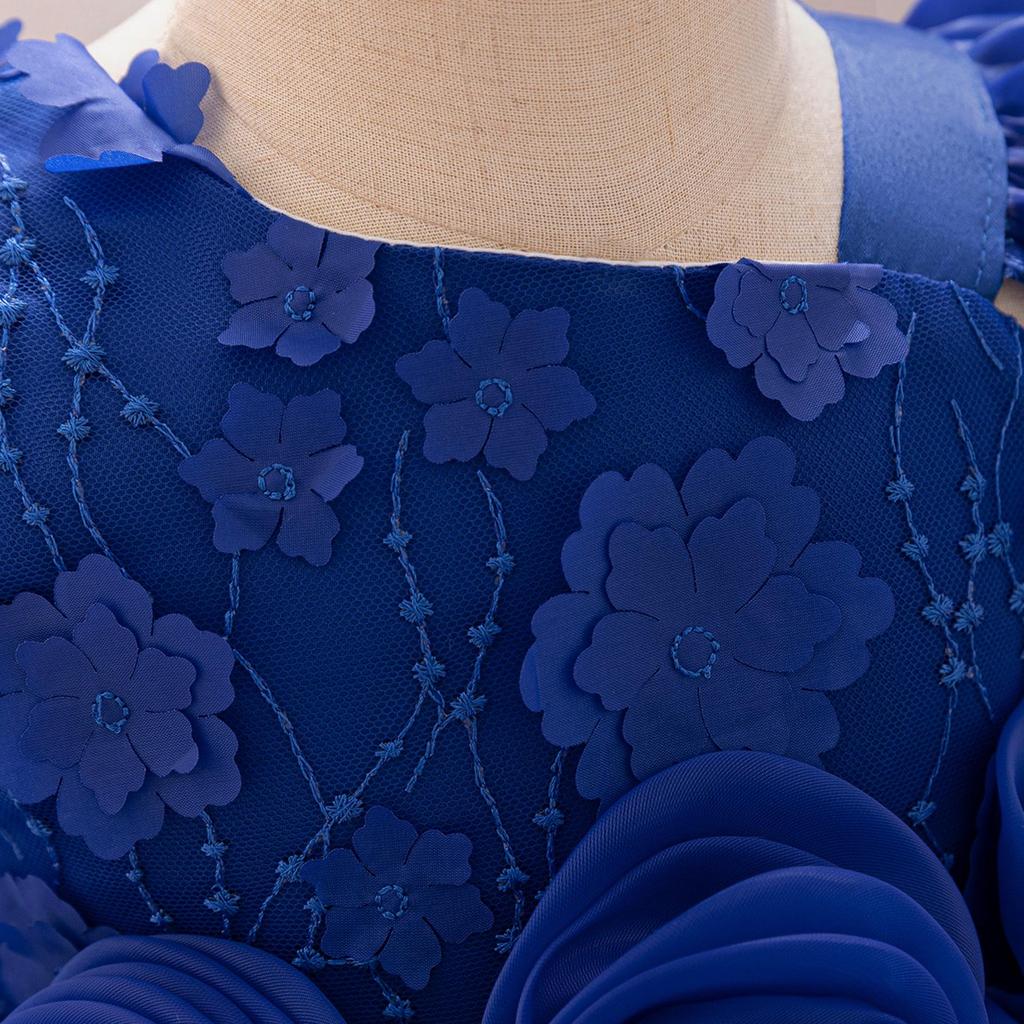 Europeisk & Amerikansk Blomsterflicka Prinsessklänning - Puffig Kjol Aftonklänning för Småbarn