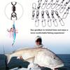 50pcs/box Heavy-Duty Ball Bearing Fishing Swivels Snaps with 8-Shaped Swivel Rings Stainless Steel for Saltwater Lure Connector 260319