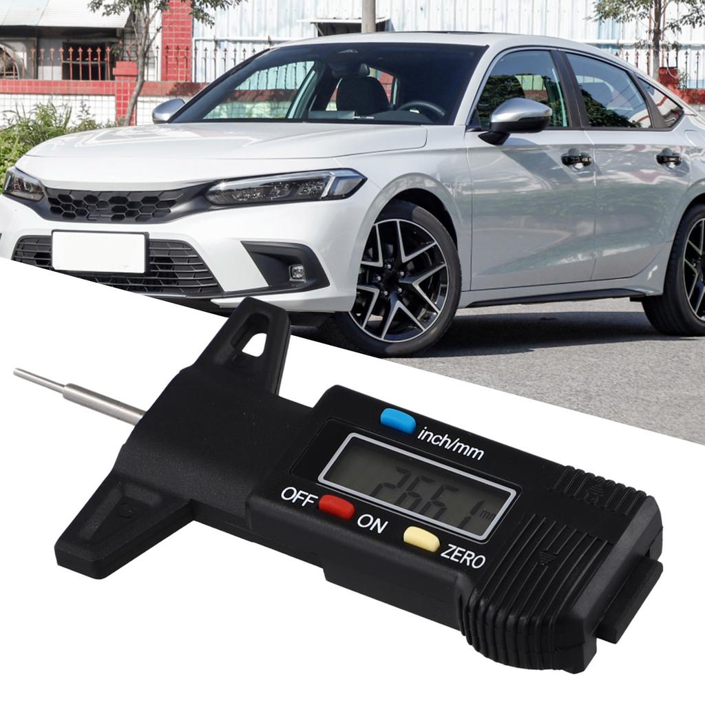 Fine Workmanship LCD Tire Tread Depth Measuring Gauge High Universality Fitment