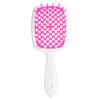 Scalp Massage Comb, Square Hollow Design, 2 Pack, Handles, Rose Red