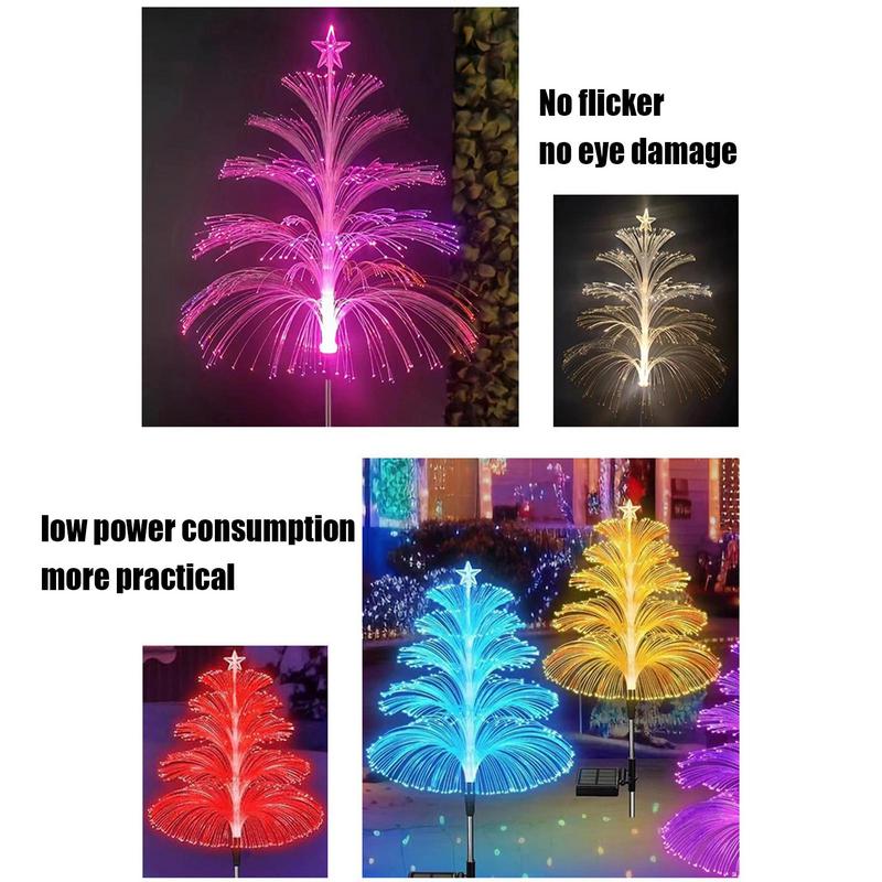 Jellyfish Solar Lights Outdoor 5 Layers 7 Color Changing Jellyfish Lights Jellyfish Solar Flower Lights For Christmas Pool