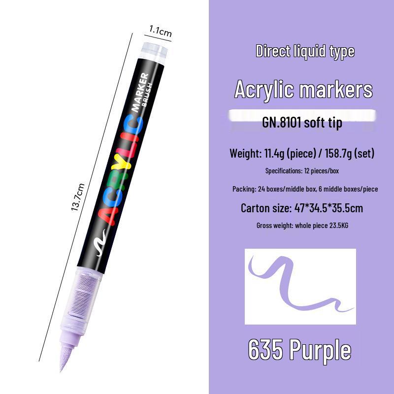 Guangna 8101 Liquid Acrylic Marker Pen, 120/240 Colors, Soft Tip for Student Art & DIY Graffiti