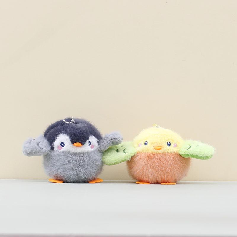 Adorable Penguin Plush Keychain For Students Grey Stuffed Toy Perfect For Backpack Decor
