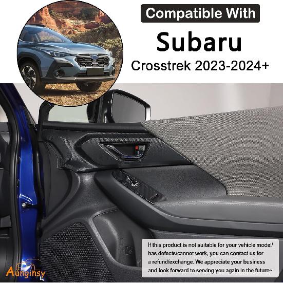 Aunginsy Door Window Glass Lift Button Panel Trim Cover Compatible with Subaru Crosstrek 2023 2024 Car Front & Rear Door Armrest Window Control