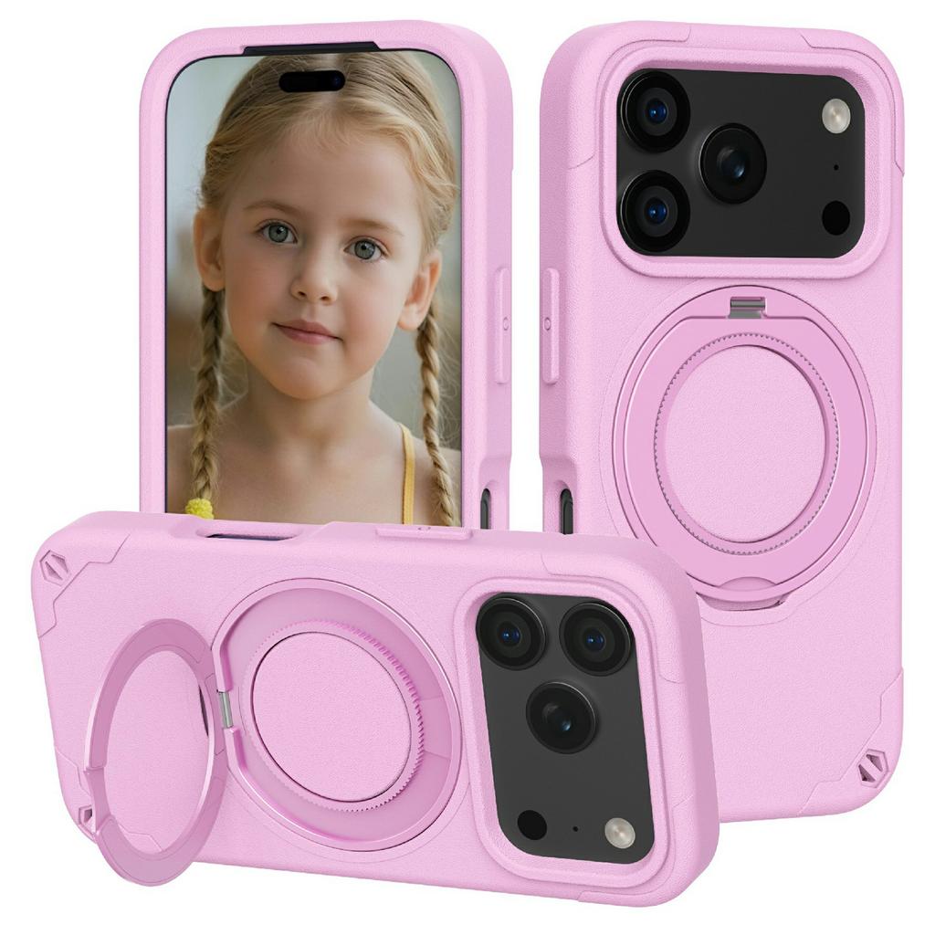 For iPhone 17 Pro EVA Phone Case Compatible with MagSafe Kickstand Protective Cover