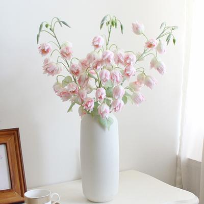 1 ramo de flor falsa realista, requintado, resistente às intempéries, chique, decorativo, vívido, flor de campânula falsa para sala de estar