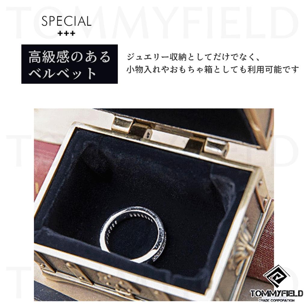 TOMMYFIELD Treasure Chest, Trinket Box, Jewelry Storage, Antique Toy Box, Elegant Gift (Bronze) [Parallel Import]