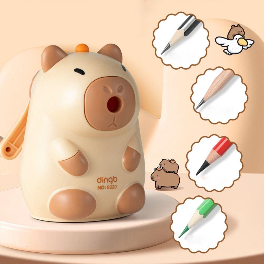 Hand Crank Capybara Pencil Sharpener Manual Pencil Cutting Tools  Rewards Gift