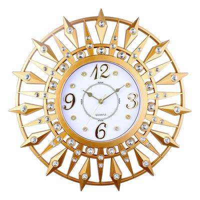 Neue Dekorationsuhr Dreidimensionaler Rahmen für Zuhause Wohnzimmer Kunststoff-Wanduhr Leichter Luxus Zifferblatt Klar und Genau Reisezeit