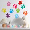 Outus 30 Pcs Paw Print Stickers 6 Inch Large Line Up Spots Dog Paw Floor Stickers Self Adhesive Vinyl Decals Wall Floor Dot Clings Dog Footprint
