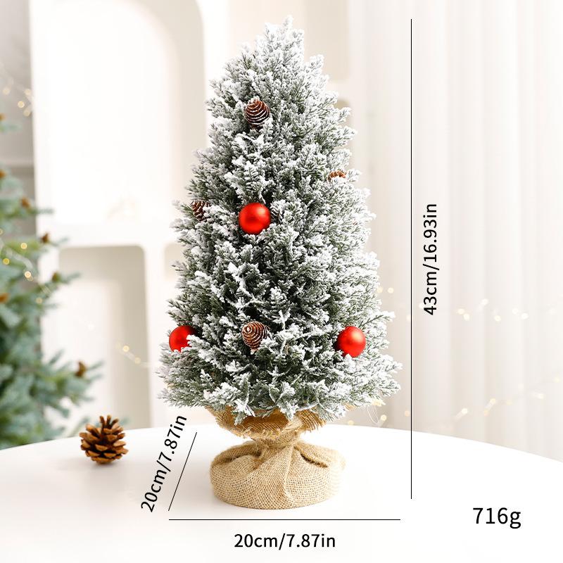 Neuer Weihnachtsbaum Tischschmuck Weihnachtsszene Baum Rote Früchte Plastiktopf Weihnachtsbaumschmuck Schmuck