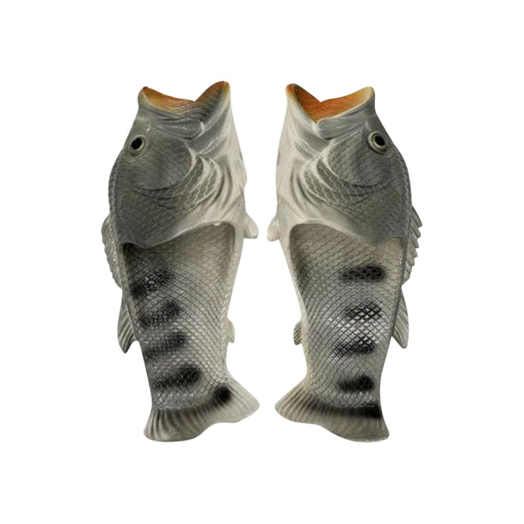 Funny Slippers Man Footwear Family Shoes Parent-child Sandals Plus Size 24-46 Summer Beach Shoes Boys Unisex Fish Slippers