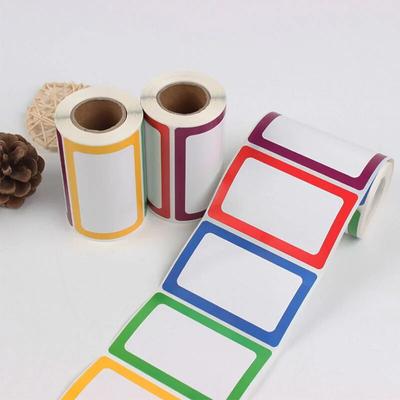 1 Roll Waterproof Blank Self Adhesive Assorted Stickers Removable Label Stickers Name Tag Bottle File Document School Supplies